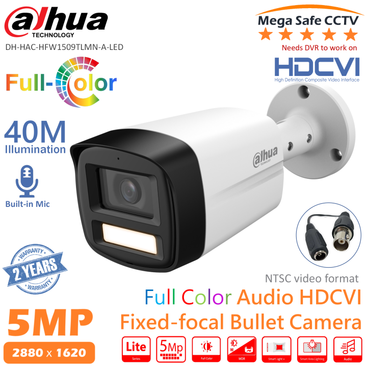 Dahua DH-HAC-HFW1509TLM-A-LED 5MP Full-Color Audio Outdoor Bullet
