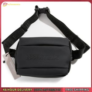 Winnereco PU Outdoor Chest Bag Stylish Crossbody Bag Adjustable Strap Multifunctional Shoulder Bag Large Capacity Casual Waist Bag Lightweight Casual Sports Bag