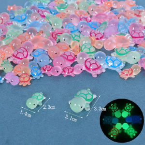 waqajh 6 10pcs Mini Luminous Turtle Home Decor Landscaping Resin Crafts Glowing Turtle Garden Fish Tank Miniatures Ornaments Decoration