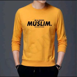 Bisa COD Sweater Keren Kaos Pria Distro Crewneck Cowo Elegan Muslim Sweatshirt Kekinian Sweter Bagus