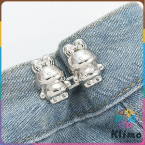 Klimo Cartoon Rabbit Pattern Waist Buckle For Women Skirt Jeans Adjustable Waist Clip Buttons Accessories