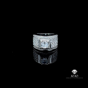 N1218 Nhẫn nam có lót lòng đính đá CZ cao cấp JOJO