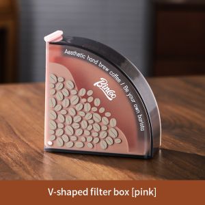 BINCOO ที่กรองกาแฟเอสเปรสโซ่แบบใช้มือรูปตัววีที่ใส่ตัวกรองกาแฟติดหูที่ใส่ตัวกรองกาแฟชงกาแฟโมเดลกันฝุ่นอเนกประสงค์