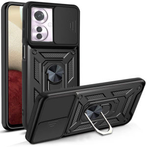 Casing For OPPO Reno 11F 5G 2024 Slide Camera Lens Protection Case reno11F 11 F Shockproof Armor Phone Cover Car Holder