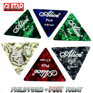 5/10 Pcs AliceTriangle Shape Celluloid Guitar Picks 0.46/0.71/0.81/0.96mm guitar pick Color Mixed