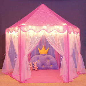 Tent Game House Kids Play Tents Prince and Princess Party Tent Children Indoor Outdoor- PINK color