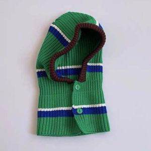 YOUYO Soft Baby Knitted Hat Dome Button Baby Woolen Cap Beanie Cap Elastic Infant Balaclava Headgear Winter