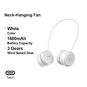 MeeGoo พัดลมห้อยคอ พัดลมคล้องคอ พัดลมพกพา ปรับได้ ระบายความร้อนเร็ว ลมแรง 3 ระดับ เสียงเงียบ แบตเตอรี่ความจุสูงได้ยาวนาน Mini Fan