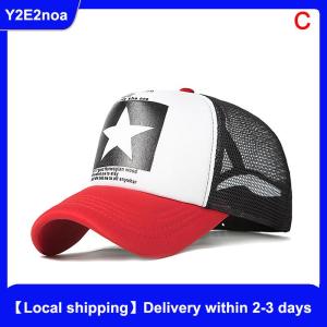 【Local shipping】 Five Star Pattern Baseball Cap Women Outdoor Baseball Hat Breathable Men