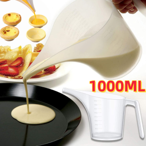 1000ML Tip Mouth Measuring Cups Plastic Funnel Pitcher Long Spout Measuring Cup Large Capacity Jug Funnel for Kitchen Baking Large Capacity Measuring Cup Kitchen Baking Tools