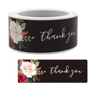 Thank You Sticker 120Pcs/Roll Adhesive Roll Sticker for Baking Decoration Gift Wrapping and Retail Packaging