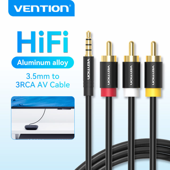 Vention 3.5mm to 3RCA AV Camcorder Video Cable 3.5 Male Plug to RCA