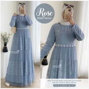 GAUN DRESS ROSE 1 LD 105 BY MOLLI