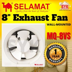 SYK SELAMAT 8" (200mm) Wall-Mounted Exhaust Fan Ventilation Fan Kipas Ekzos Dinding Kipas Pengudaraan Dinding MQ-8VS
