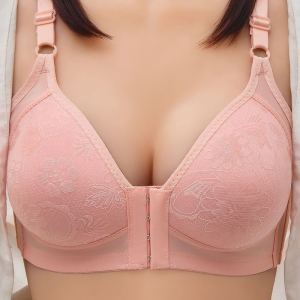 Lizida Trend Plus Size 36-44BCD Cup Ladies Comfort Soft Bra Front Opening Bra Breathable Lingerie Women