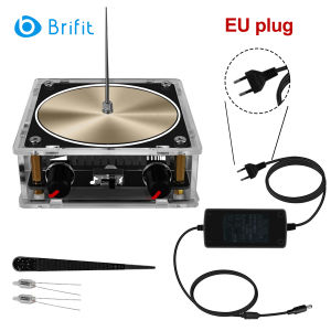 Brifit Cuộn dây Tesla âm nhạc Bộ cuộn dây Tesla âm nhạc Bluetooth Máy tạo hồ quang khoảng cách tia lửa điện nhân tạo có thể chạm vào Mô hình thử nghiệm truyền dẫn không dây Đồ chơi cuộn dây plasma hồ quang để bàn