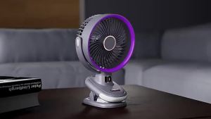 Mini USB Rechargeable Inligent Swing Head with Remote Control Large Wind Power Timable Desk/Clip/Hanging Fan