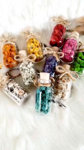 Gantungan Kunci | Bunga Edelweis dalam Botol Kaca | Souvenir Pernikahan