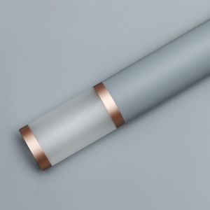 Transparent Gold Frame Cellophane Double List Flower Wrapping Waterproof Paper Kertas Buket Bunga KB6132