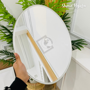 Cermin Oval Dinding Gantung Aesthetic 40 x 30cm - Kaca Cermin / Cermin Kamar Mandi / Cermin Makeup