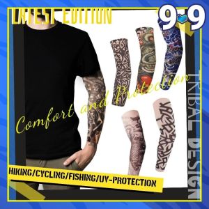 CY 164418 3D Tattoo UV Protection Arm Sleeve Arm Warmers Cycling Fishing Hiking Working