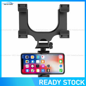 [Ready Stock]Car Phone Holder Car Rearview Mirror Mount Phone Holder 360 Degrees For Smartphone Stand Universal