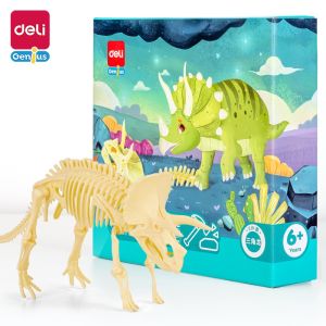 Bộ đồ chơi khảo cổ xương khủng long Deli - Mô hình xương hóa thạch Quà tặng Truy Tìm Kho Báu - Đồ chơi giáo dục kích thích trí sáng tạo -74350