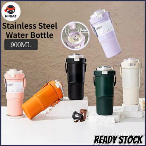 Luxe Series Handheld Cup Holder With Straw 316SS Stainless Steel Vacuum Flask Thermos Water Bottle Flask Botol Air