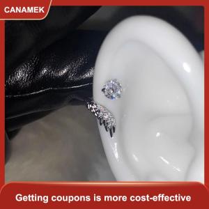 【CANAMEK】 2pcs linh hoạt tinh tế sáng bóng Cánh tai xương móng tay cho phụ nữ thời trang cá nhân Bông tai Trang sức phụ kiện Quà Tặng