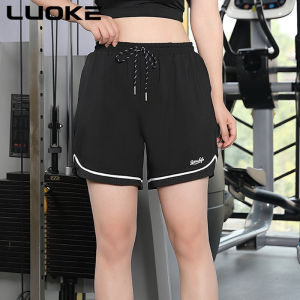 Luoke sports shorts for women Oversized running quick drying exercise shorts yoga fitness womens loose pants 100kg can wear