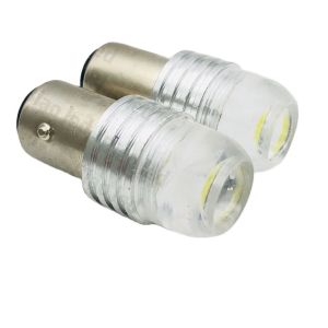 รถยนต์ไฟเบรคกระพริบ/ไม่กระพริบ รถยนต์ ขั้วกลม2จุด 1157 12w 12v และ 24vflash สีแดง 1คู่