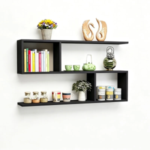 No Drill Wall Mounted Storage Shelf Hanging Wall Organizer Space-Saving Home Wall Decoration