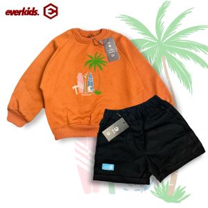 EVERKIDS Setelan Sweater Anak Crewneck 1-6 tahun / Sweater anak / BEACH