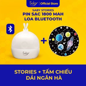 Đèn chiếu sao dải ngân hà Saby Dreamz Saby Stories đèn ngủ chiếu sao pin sạc loa bluetooth xoay 360 độ