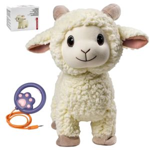 Interactive Singing Walking Lamb Plush Toy - Soft Stuffed Animal with Leash! Electronicfor Babies & Toddlers a birthday gift.