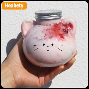 【2-3 ngày giao hàng】 Kawaii mèo chai nước cho trà sữa cà phê nước trái cây di động uống cup nhà trong suốt ép nước giải khát uống chai BPA miễn phí