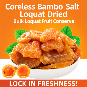 Bamboo Bee Salt Loquat Dried Fruit for Spring All Ages Family Users Golden Color Full Flesh Richer Taste