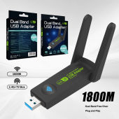 เครื่องรับ WiFi 5G WiFi USB3.0 Dual-Frequency Band Adapter USB 1300Mbps 2.4GHz-5.8GHz USB เลือก Wifi Wireless Rod
