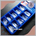 1 BOX 100 PCS KUKU PALSU TRANSPARAN BENING POLOS PUTIH MANICURE. 