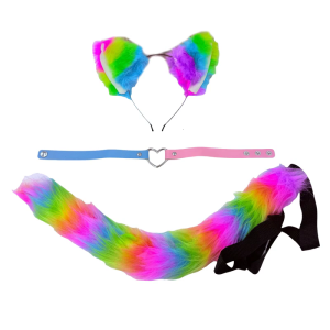 Động Vật Trang Phục Cosplay giả lông thú Sói mèo cáo mờ đuôi Mèo Tai Headband Choker bữa tiệc Halloween Phụ kiện trang phục