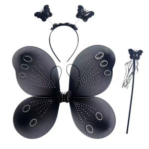 Aka 4in1 Set Fairy Costume For Kids Girls Butterfly Wings Costume Fairy Wings For Baby Girls Fairy Butterfly Costume Fairy Butterfly Wings For Kids Girl Angel Costume Cartoon Character Costume Halloween Costume Halloween Decoration Butterfly Wings