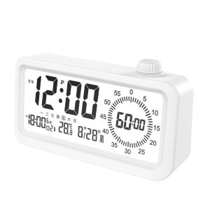 IIU Silent Visual Digital Timer Rechargeable Multifunctional Clock Time Manager Month Week Day Display Countdown Timer Student