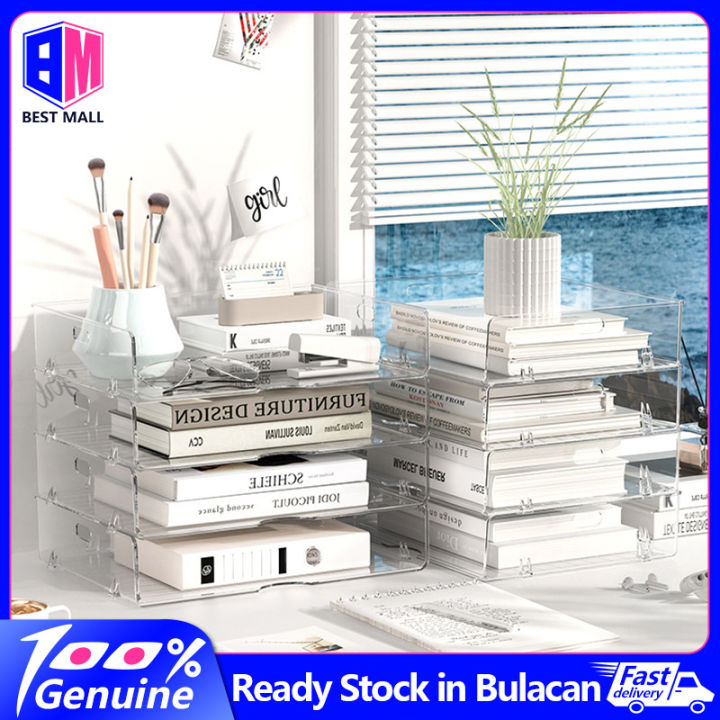[🇵🇭 Stock&COD] Stackable Desk Organizer File Bond Paper Storage Box ...