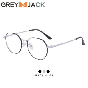 Grey Jack Frame Kacamata Bahan Titanium Simple Style Bisnis Fashion Pria Wanita Bisa Minus Antiradiasi Blueray Bluecromic 77074