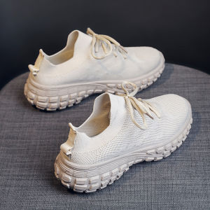 Giày Nữ Thoáng Khí Thời Trang Mùa Xuân Mới Mẫu Mỏng Dệt Bay Giày Nữ Mặt Lưới Giày Thể Thao Nữ Chạy Bộ