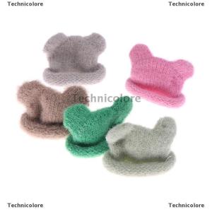 [COD] Technicolore 1 12 Doll Mini Colorful Knitted Hat Simulation Handmade Hats Toys Doll Dress Up Accessories For Kid Pretend Play Toy