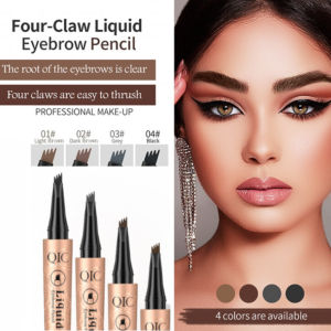 [Sweat-proof Smudge-proof] Four-Pronged 3D Microblade Waterproof Eyebrow Pen natural Four-Claw Liquid Eyebrow Pencil  Long Lasting Brow Makeup