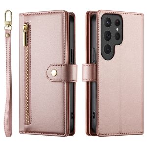 For Samsung Galaxy S25 S24 S23 S22 S21 S20 Ultra / Samsung S25 S24 S23 S22 S21 S20 Plus / Samsung S23 S21 S20 S24 FE Magnetic Leather Wallet 9 Card Slot Flip Cover Casing