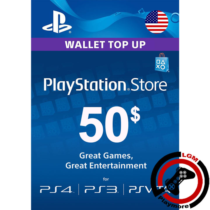 $50 Gift Ps4 50 Card Playstation Network Card $450 (9 Unidades PSN