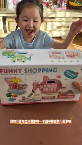 Oldlaiben Simulation Supermarket Cashier Cartoon Shopping Computer with Sound Effects Girl Toys儿童仿真收银机玩具
